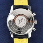 Breitling Navitimer World GMT 46 (Zeer goed/ 2023), Leer, Staal, Breitling, Polshorloge