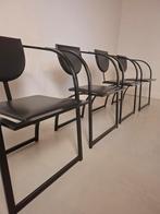 4x Vintage design stoelen KFF Design postmodern chairs 1980, Ophalen of Verzenden, Gebruikt, Leer