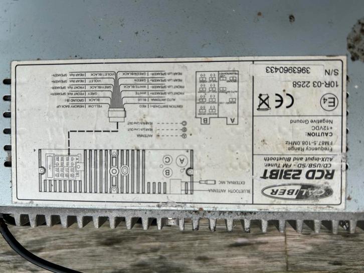 Caliber RCD 231BT Autoradio met Bluetooth, Auto diversen, Autoradio's, Gebruikt, Ophalen of Verzenden