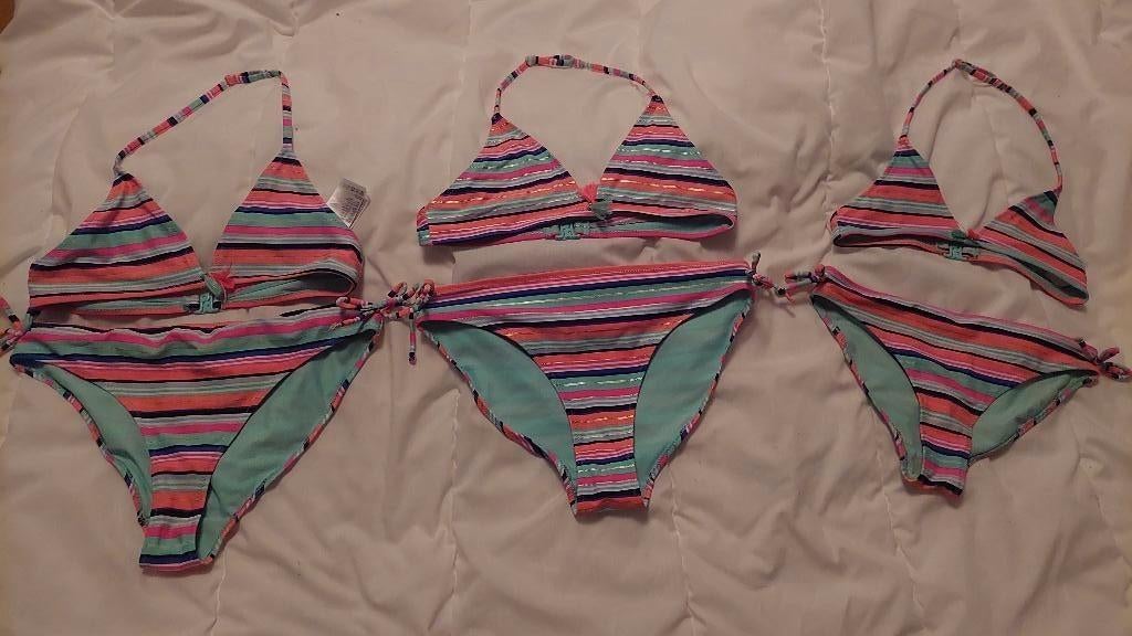 3 H&m bikinis van maat 134 tot 164, Kinderen en Baby's, Kinderkleding | Kinder-zwemkleding, Gebruikt, Bikiniset, Overige maten