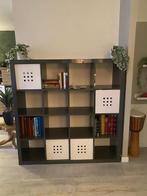 Grijze Kallax vakkenkast  met 16 vakken, Huis en Inrichting, Kasten | Stellingkasten, Ophalen, Zo goed als nieuw