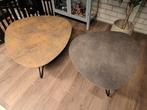 Salontafels Twinny Set Kleur Brons en Agaat grijs, Ophalen, 50 tot 100 cm, Zo goed als nieuw, Info@derieautomaterialen.nl