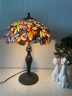 Tiffany Tafellamp Lamp kleurrijk design glas in lood stijl, Ophalen, Zo goed als nieuw, Glas, Minder dan 50 cm