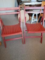 Klapstoelen hout rood vintage - zeer nette staat, Ophalen, Gebruikt, Rood, Hout