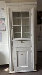 Sfeervolle landelijke -Brocante buffet/vitrine kast, Huis en Inrichting, Kasten | Vitrinekasten, Ophalen, Gebruikt, 50 tot 100 cm