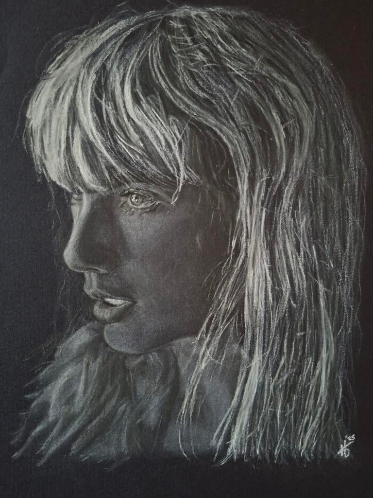 Te koop: Unieke tekening van Taylor Swift a4 formaat, Antiek en Kunst, Ophalen of Verzenden