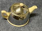 Vintage kleine Theepot / Melkkan - Chroom & Aardewerk, Gebruikt, Overige typen, Ophalen of Verzenden, Overige stijlen