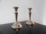 Art Deco Engelse Kandelaars, verzilverd, Antiek en Kunst, Ophalen of Verzenden, Zilver