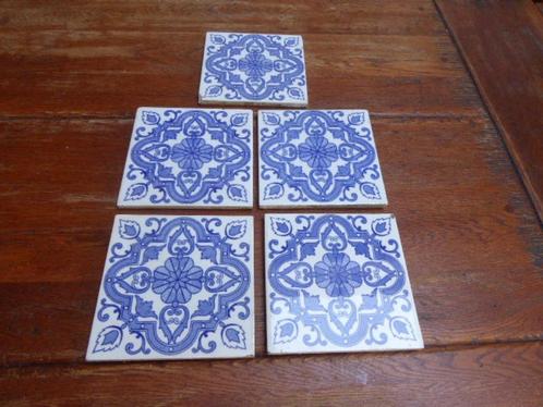 5 antieke tegels, Antiek en Kunst, Antiek | Wandborden en Tegels, Ophalen of Verzenden
