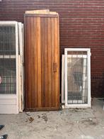 Hardhouten schuifdeur, 75 tot 150 cm, Gebruikt, Ophalen of Verzenden, Hout