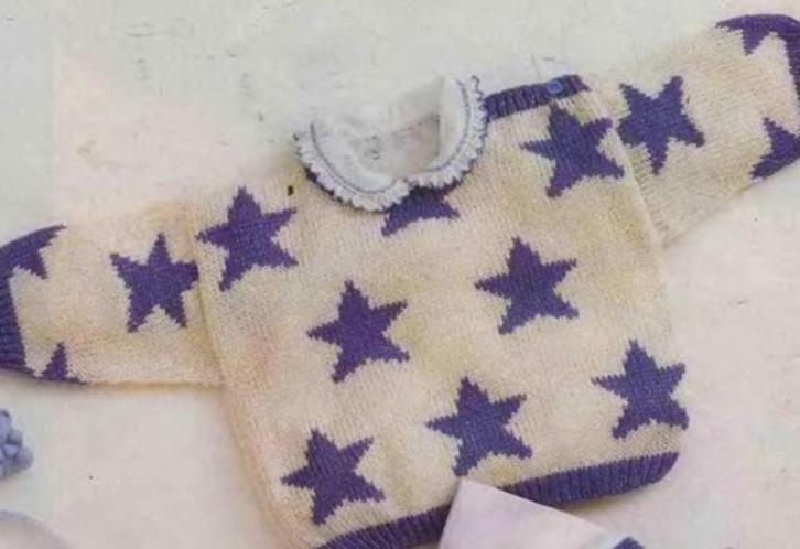 Sterrentrui breipatroon, Hobby en Vrije tijd, Breien en Haken, Zo goed als nieuw, Breien, Patroon of Boek, Ophalen of Verzenden