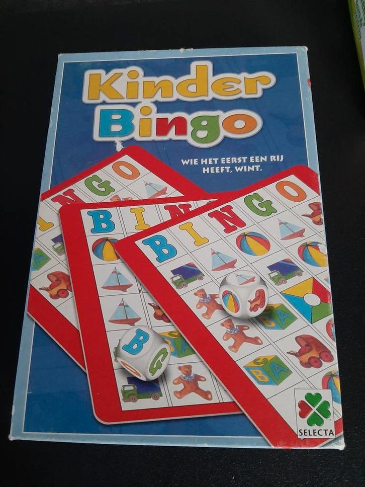 Kinder Bingo wie het eerst een rij heeft wint, Hobby en Vrije tijd, Gezelschapsspellen | Overige, Zo goed als nieuw, Vijf spelers of meer