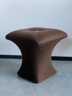 Retro vintage jaren 70 design poef, Ophalen, Zo goed als nieuw, Hout