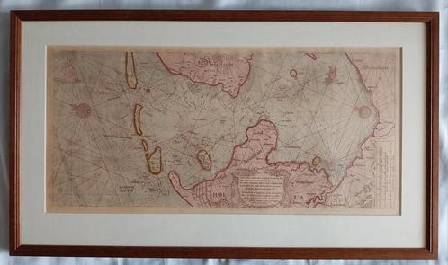 Caarte van de Zuyder-Zee - Kleurenets - Nr. 60 van 100, Boeken, Atlassen en Landkaarten, Gelezen, Landkaart, Nederland, 1800 tot 2000