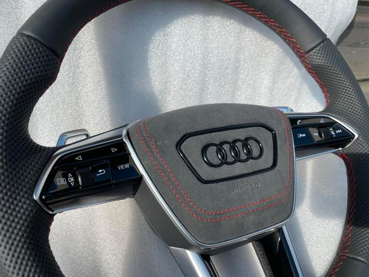 Audi A6 RS7 A7 RS7 C8 4K A8 4N stuur airbag cover alcantara, Auto diversen, Tuning en Styling, Ophalen of Verzenden