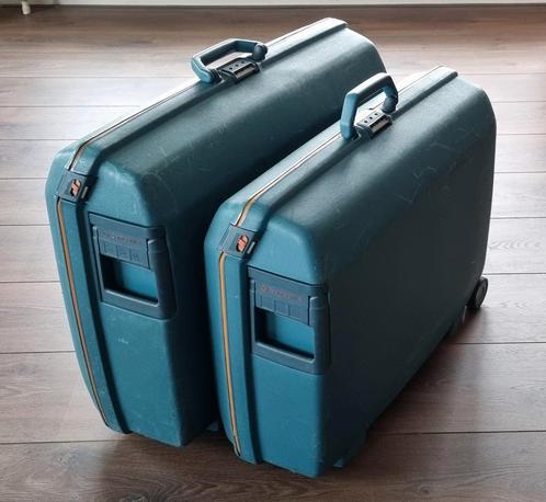 Samsonite 2 delige koffersset, Sieraden, Tassen en Uiterlijk, Koffers, Gebruikt, Hard kunststof, Slot, Wieltjes, Ophalen