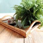 Lucky Vintage groot bamboe dienblad met glas, Ophalen, Gebruikt, ., .