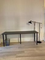 Bureau Donkergrijs 2 werkplekken, Huis en Inrichting, Bureaus, Ophalen, In hoogte verstelbaar, Zo goed als nieuw, Bureau