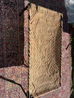 Vintage Daybed met Raffia Zitting, Ophalen, Gebruikt, Eenpersoons, Bruin