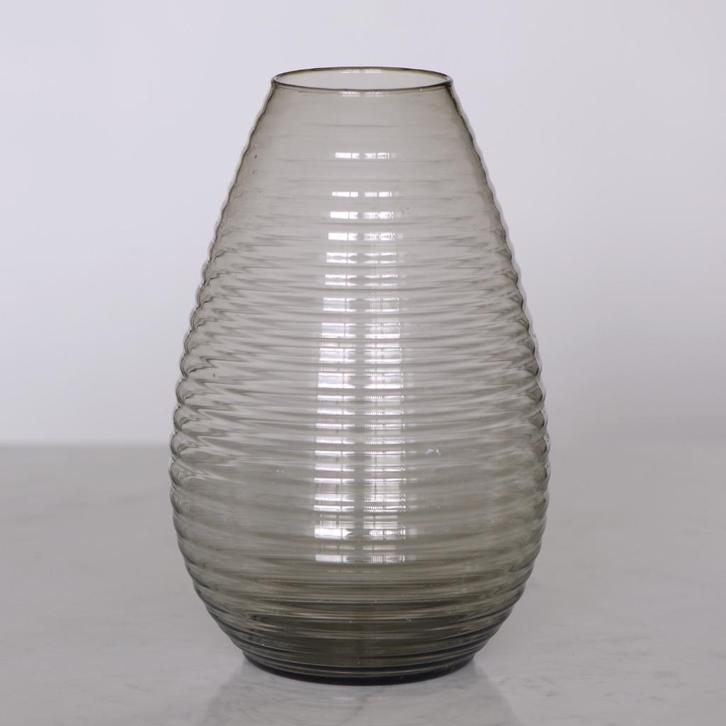 ✅ LEERDAM RIBBELVAAS druppel klein GL17453 fumi COPIER 1953, Antiek en Kunst, Antiek | Glas en Kristal, Ophalen of Verzenden