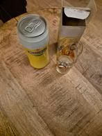 Oud Heineken Blik met Glas, Verzamelen, Biermerken, Ophalen of Verzenden, Nieuw, Glas of Glazen, Heineken