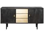 Rootsmann Dressoir Manoghout goud/zwart Messing, Huis en Inrichting, Kasten | Dressoirs, Ophalen, Zo goed als nieuw, 25 tot 50 cm