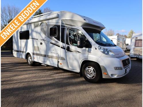 Dethleffs Esprit 6810 T van 1e eigenaar | lage enkele bedden, Caravans en Kamperen, Campers, Bedrijf, Half-integraal, tot en met 2