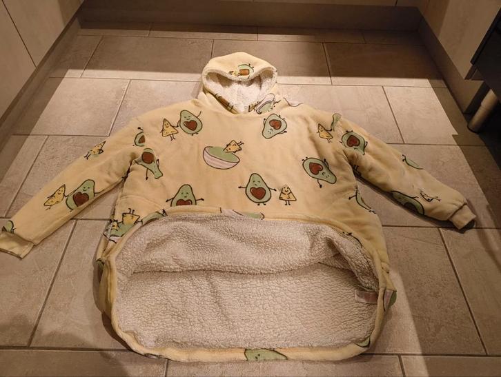 Avocado Onesie - Heerlijk Warm! Maat M/L, Kleding | Dames, Huispakken, Zo goed als nieuw, Maat 42/44 (L), Geel, Ophalen of Verzenden