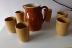 Vintage Grespots Digoin kan met bekers in zeer goede staat!, Ophalen of Verzenden