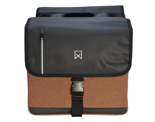 Willex Dubbele Businesstas 30L Bruin/ZwartEen Dubbele Busine, Fietsen en Brommers, Fietsaccessoires | Fietstassen, Nieuw, Ophalen of Verzenden