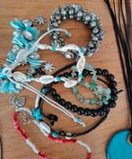 Partijtje sieraden: oorbellen, ringen, armbanden en kettinge, Ophalen of Verzenden, Overige kleuren, Overige materialen