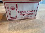 6x grote amstel stapelglazen, Verzamelen, Ophalen