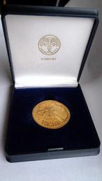 Herdenkingspenning 950 jaar stad Groningen in doosje, Postzegels en Munten, Ophalen of Verzenden, Brons, Nederland