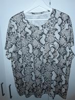 H&M Beige T-Shirt Met Slangenprint En Zakje Maat 2XL, Kleding | Dames, Grote Maten, H&M, Verzenden, Beige, Nieuw