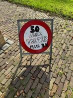 Verkeersbord 50 jaar, Ophalen of Verzenden, Zo goed als nieuw, Abraham of Sarah