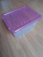 doorzichtige  opbergbox met paars deksel, Ophalen, Minder dan 35 cm, Minder dan 40 cm, Doos