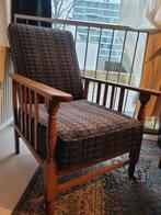 Vintage Rookstoel met Stoffen Bekleding, Huis en Inrichting, Fauteuils, Ophalen, Gebruikt, Stof, 50 tot 75 cm