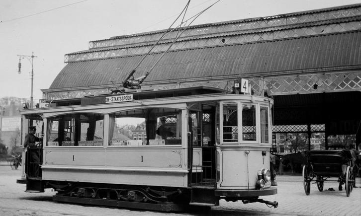 LGB schaal :HTM oldtimer TRAM-STEL 13  + 310 lijn 8, messing, Hobby en Vrije tijd, Modeltreinen | Overige schalen, Gebruikt, Locomotief