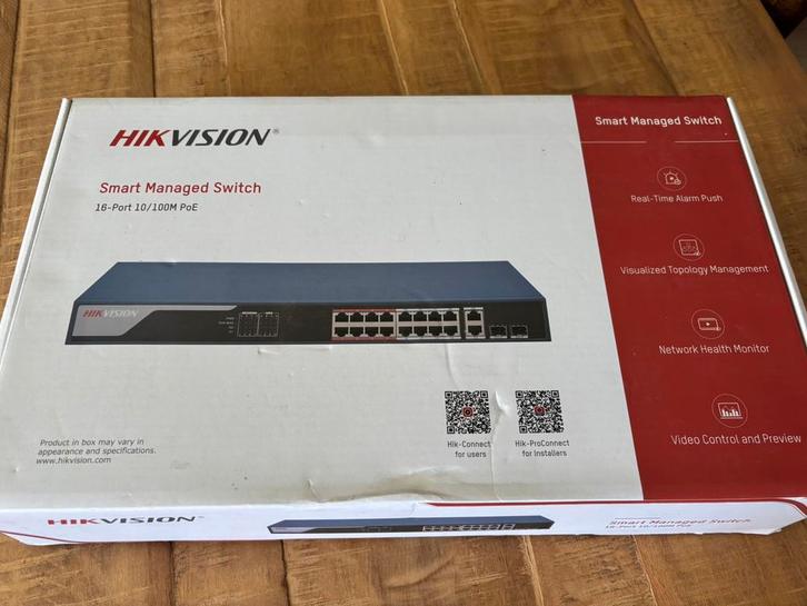 Hikvision DS-3E1318P-EI POE Switch, Computers en Software, Netwerk switches, Nieuw, Ophalen
