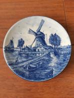 Delfts blauw bordje molen/bruggetje 18 cm, Antiek en Kunst, Antiek | Wandborden en Tegels, Ophalen of Verzenden