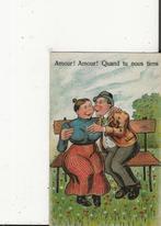 Humor Als de liefde je pakt ! 1-1-1913, Verzamelen, Gelopen, Overige thema's, Ophalen of Verzenden, Voor 1920