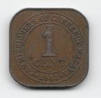 Malaya 1 cent 1941 KM# 2, Postzegels en Munten, Munten | Azië, Zuidoost-Azië, Losse munt, Verzenden