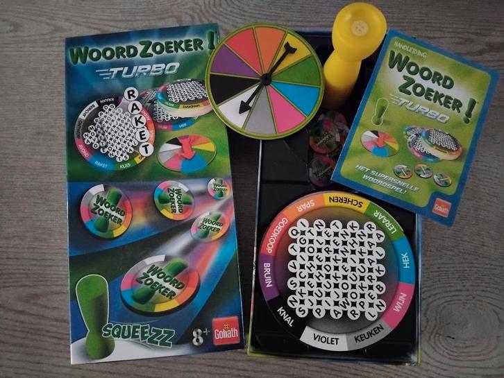 Woordzoeker! turbo - woord zoeker spel Goliath, Hobby en Vrije tijd, Gezelschapsspellen | Bordspellen, Zo goed als nieuw, Ophalen of Verzenden