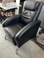 Leren Fauteuil zwart gratis weghalen!, Huis en Inrichting, Fauteuils, Ophalen of Verzenden, Gebruikt, 50 tot 75 cm