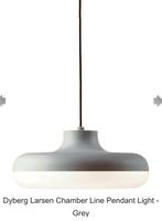 Dyberg Larsen Chamberline Hanglamp Grijs - Stijlvol Design, Ophalen of Verzenden, Zo goed als nieuw, Deens design, Minder dan 50 cm