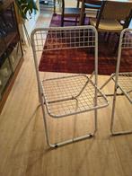 4 vintage klapstoelen Niels Gammelgaard voor ikea, Huis en Inrichting, Stoelen, Ophalen, Gebruikt, Wit, Vier