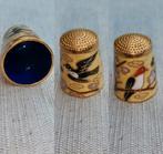 Vintage Cloisonné Vingerhoedje met Vogelmotief, Ophalen of Verzenden, Gebruikt