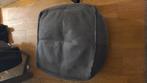 Poef Long Island leder zwart (Karwei), Gebruikt, Leer, Ophalen of Verzenden, 50 tot 75 cm