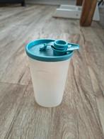 Nette blauwe Tupperware strooibus, schenkkan, 640-10. IZGS!, Tupperware, Blauw, Beker of Kan, Onbekend