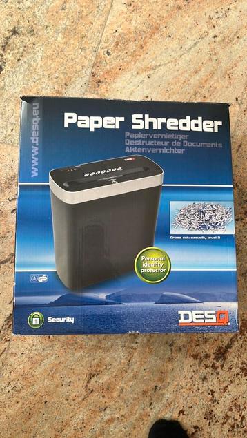 DESQ papiervernietiger/ model 20009. beschikbaar voor biedingen